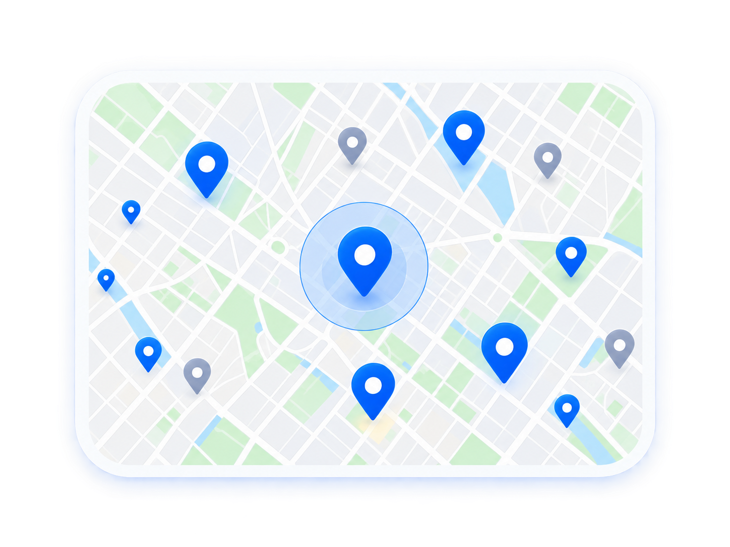 Carte du réseau d'écrans Loopa à Lyon